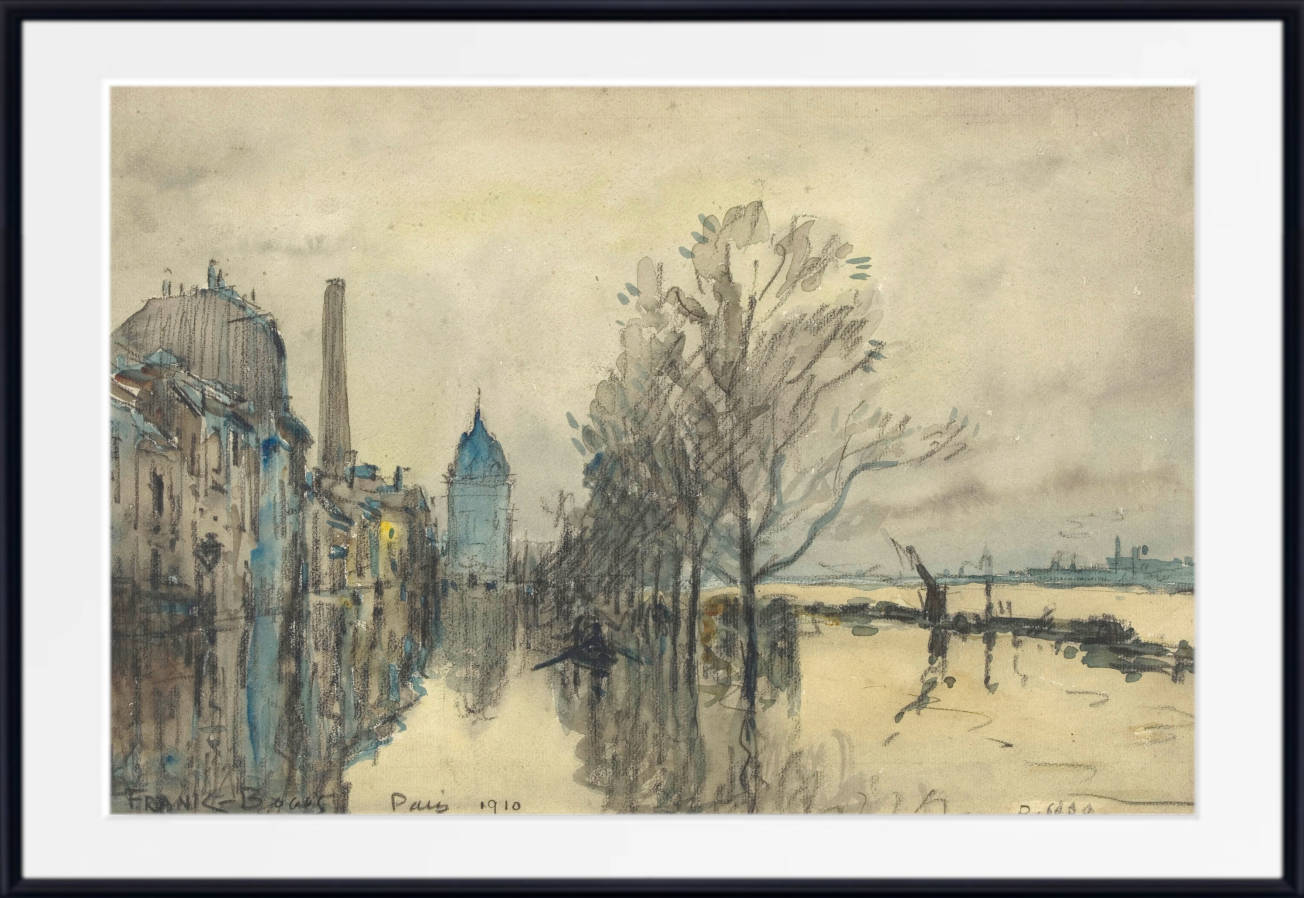 Frank Myers Boggs Print, View of the Seine during the floods (1910)