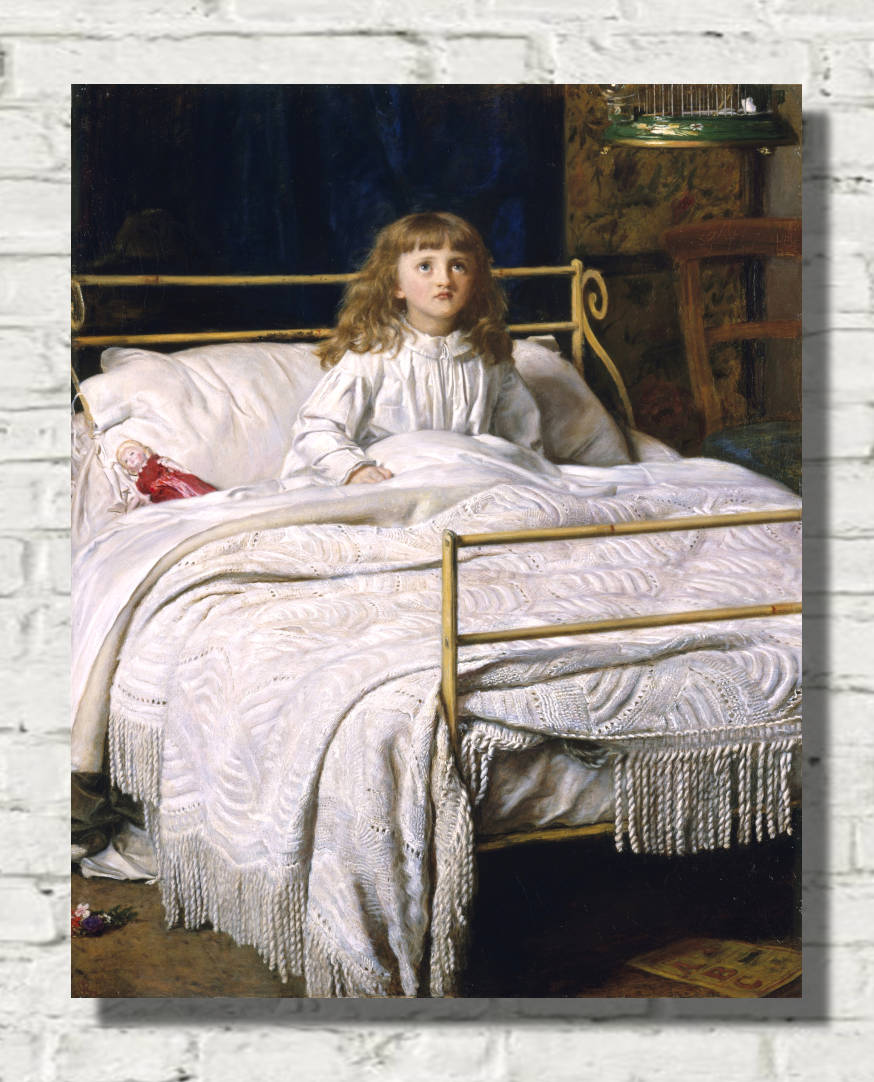 John Everett Millais Print, Waking (Just Awake) (1865)