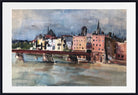 Otto Geigenberger Print, Wasserburg am Inn – view of Inn Bridge