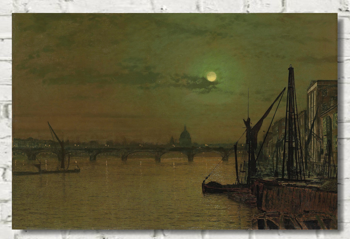 John Atkinson Grimshaw Print: Waterloo Bridge, London, looking east (1883)