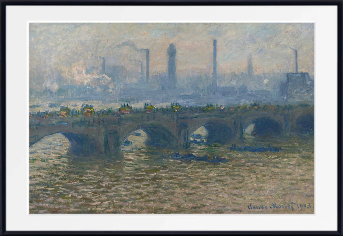 Claude Monet Print, Waterloo Bridge, Cloudy Weather