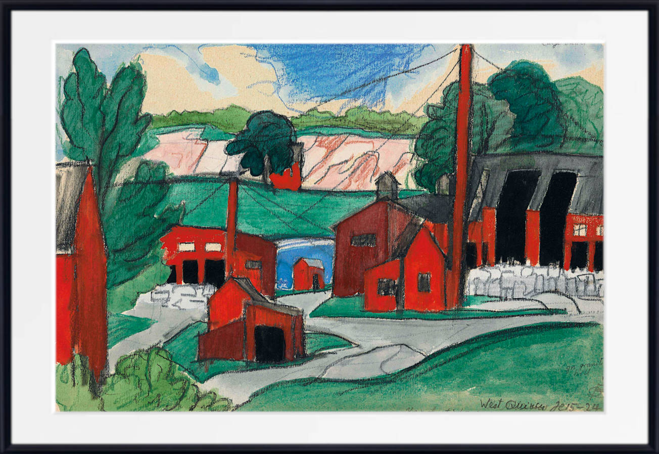 Oscar Bluemner Print, West Quincy