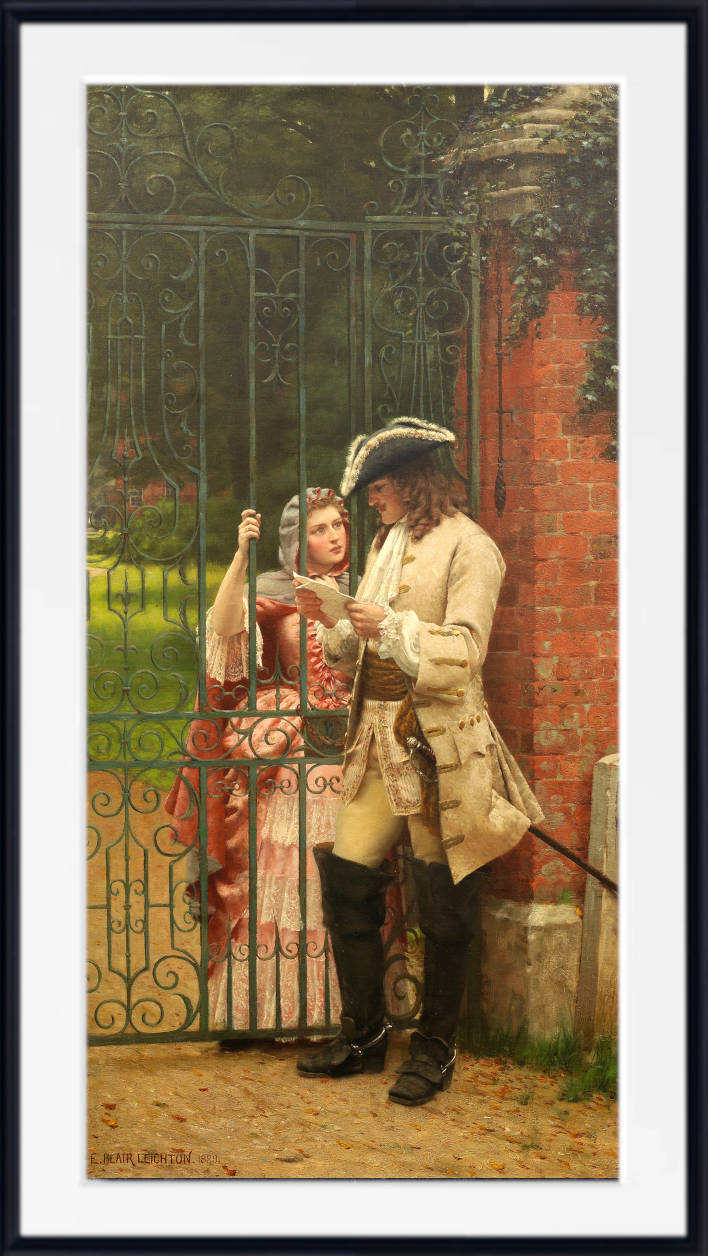 ‘What shall I say’ (1889), Historical Genre Scene, Edmund Blair Leighton Print