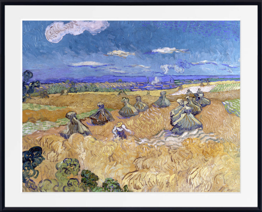 Wheat Stacks with Reaper (1888) by Vincent van Gogh