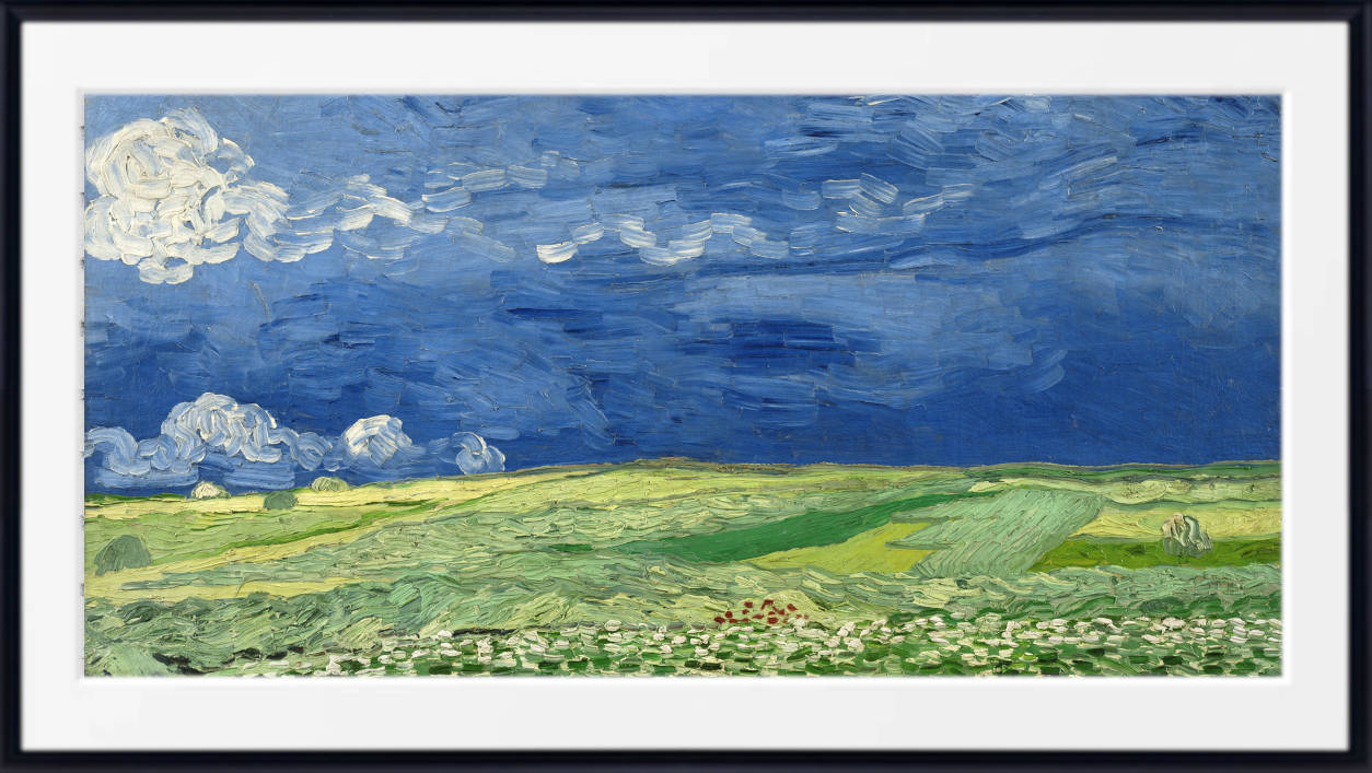 Vincent Van Gogh Fine Art Print, Wheatfield Under Thunderclouds