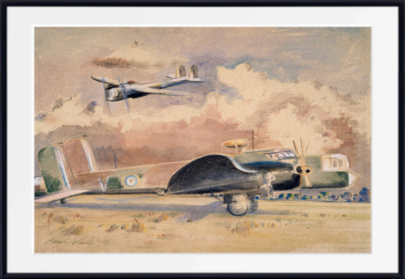 Paul Nash Fine Art Print, Whitley Bombers Sunning