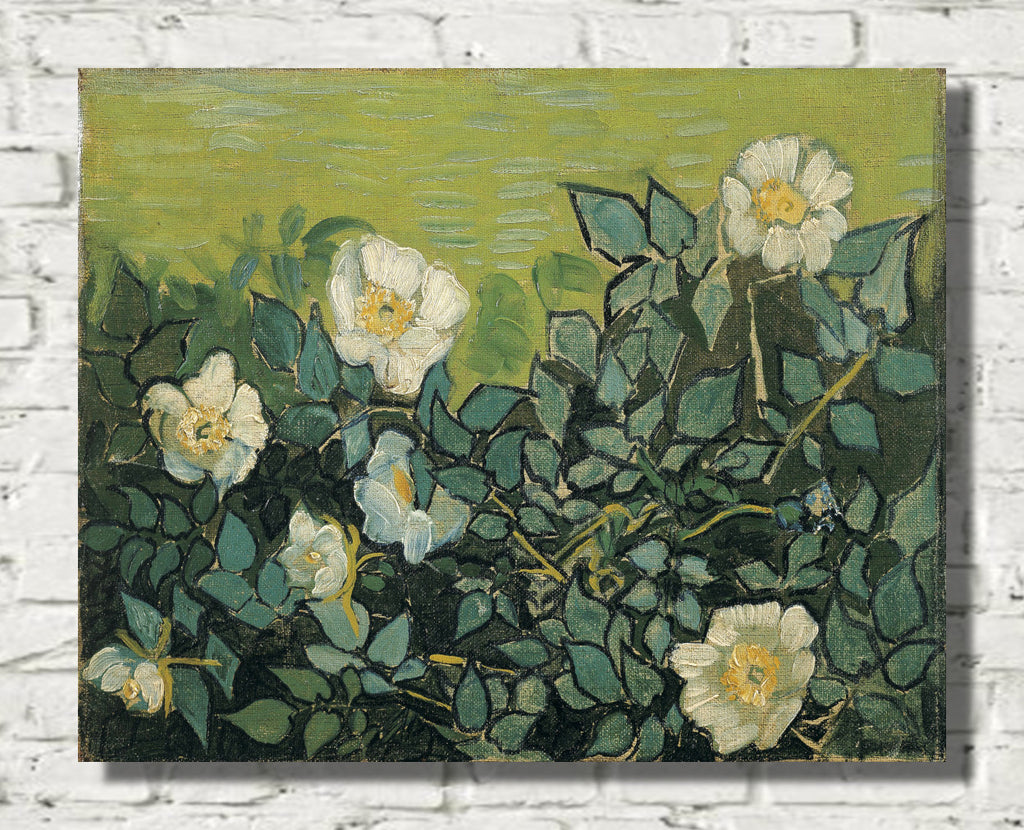 Wild roses (1890), by Vincent van Gogh
