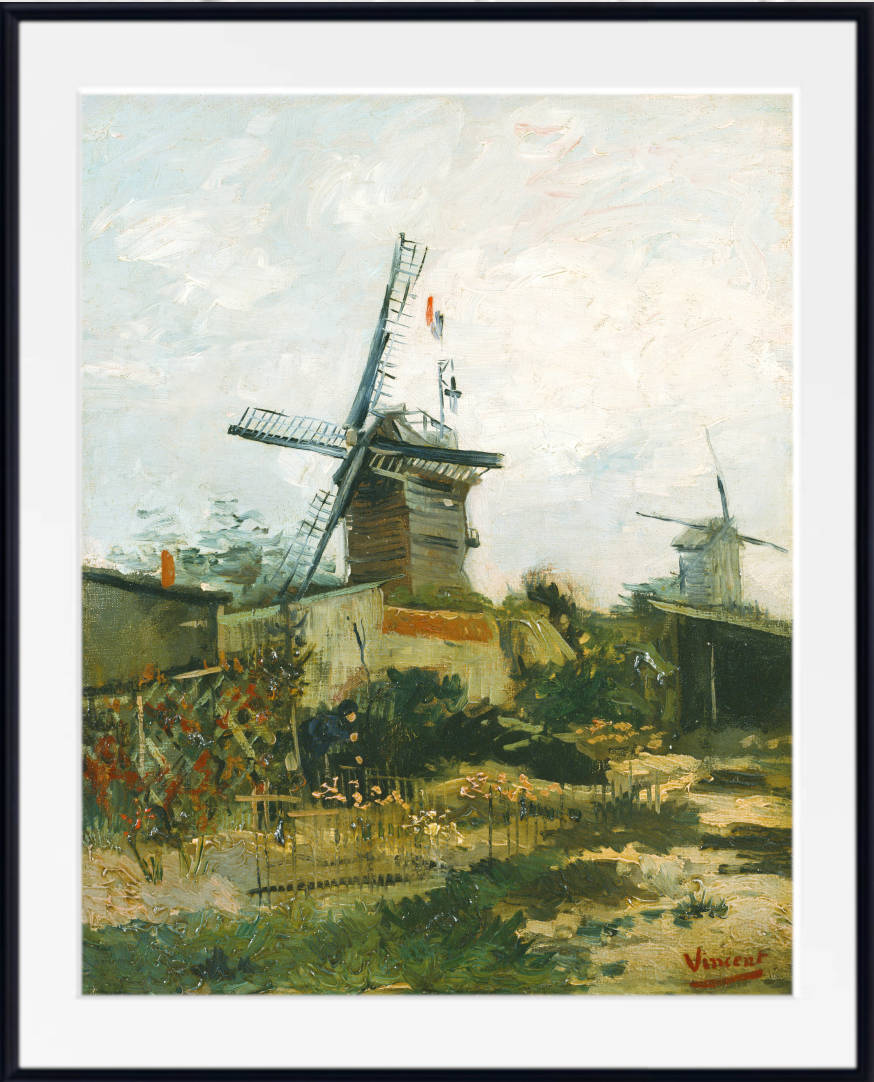 Vincent Van Gogh Fine Art Print, Windmills on Montmartre