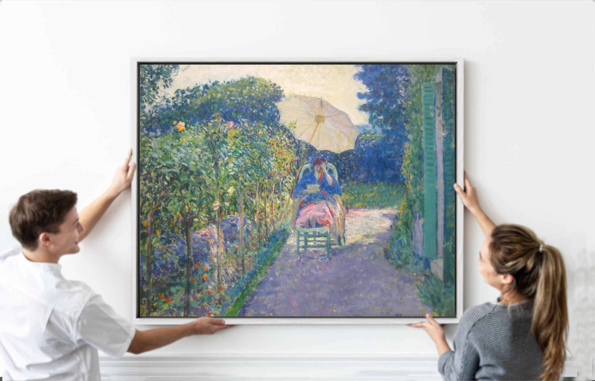 Frederick Carl Frieseke Prints, Woman Seated in a Garden (1914)