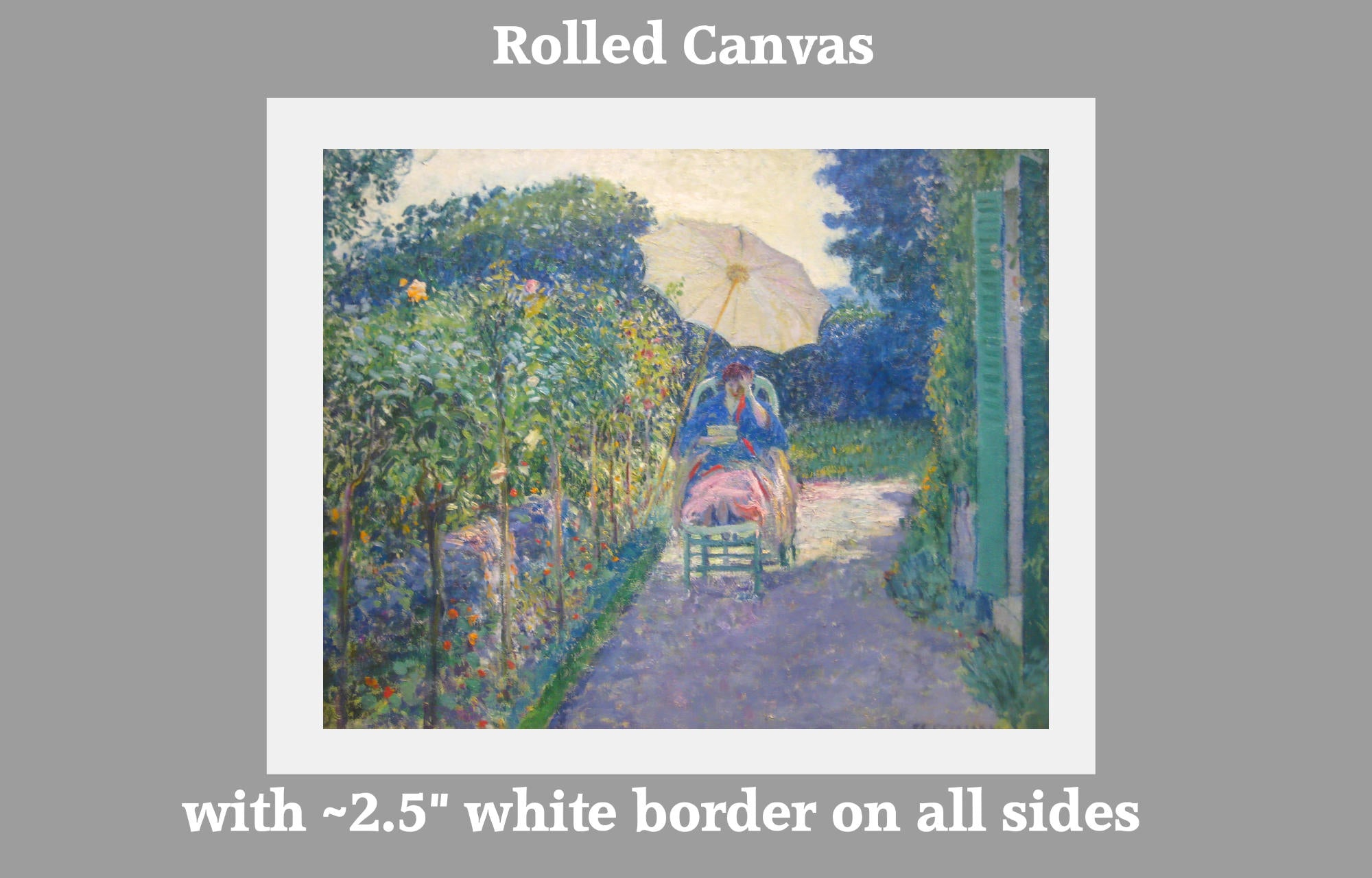 Frederick Carl Frieseke Prints, Woman Seated in a Garden (1914)