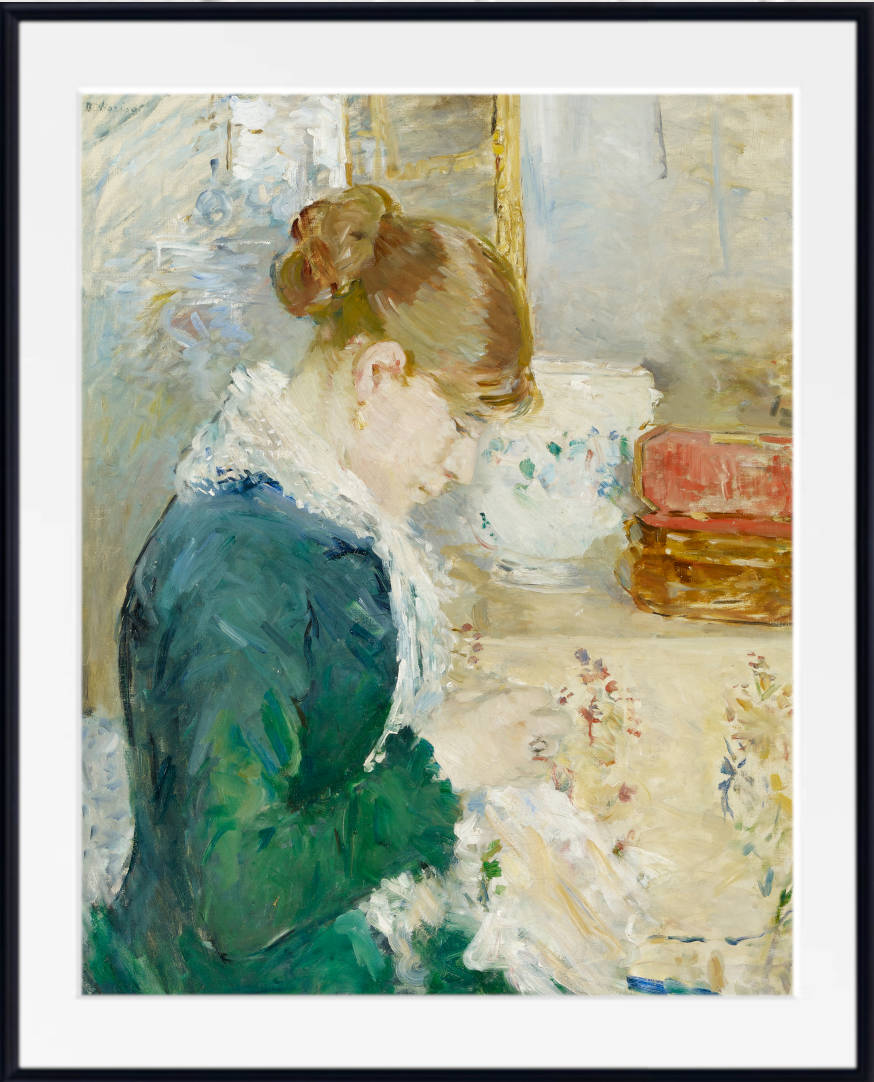 Berthe Morisot, French Fine Art Print : Woman Sewing