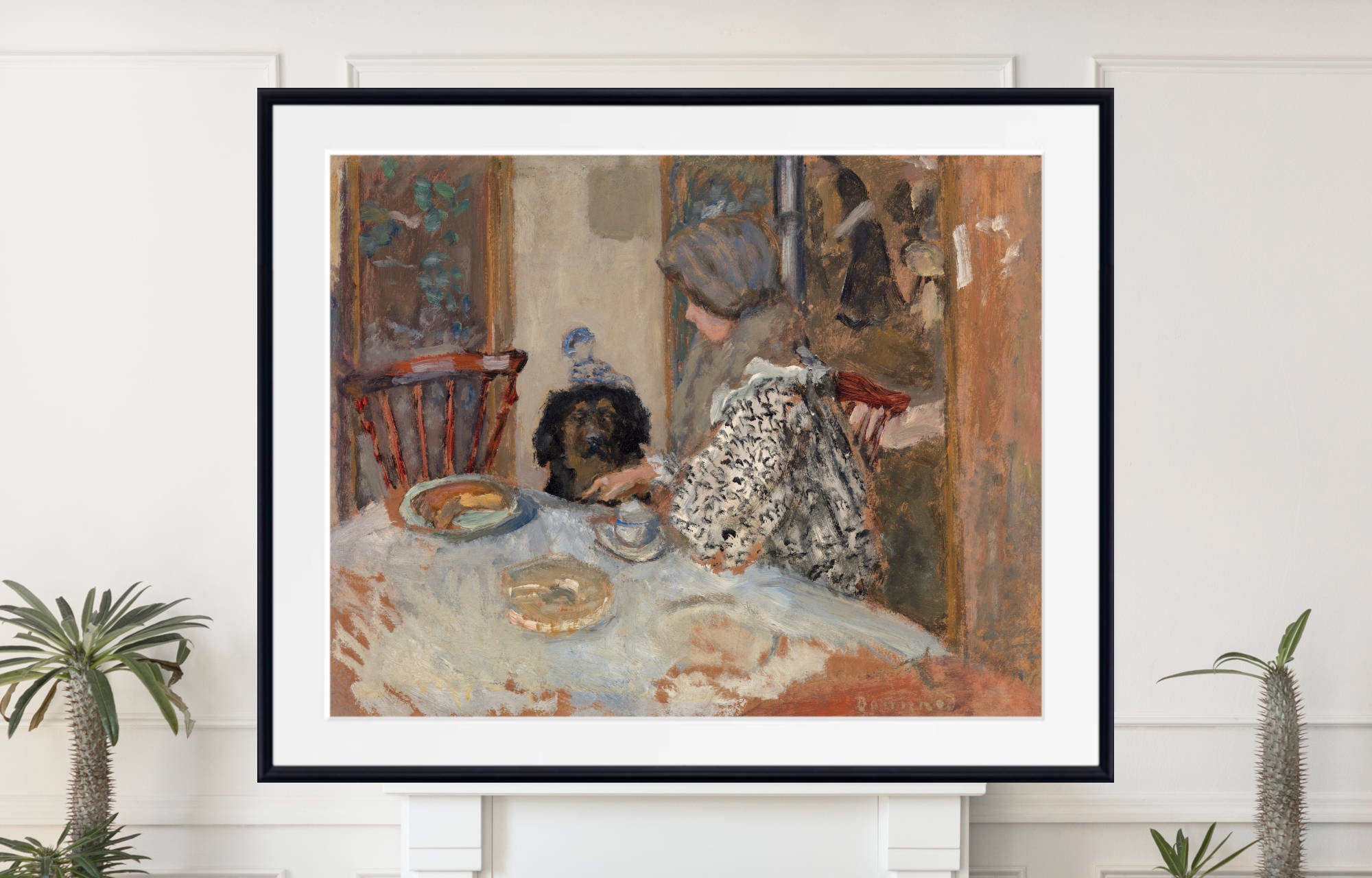 Pierre Bonnard Print, Woman and Dog at Table