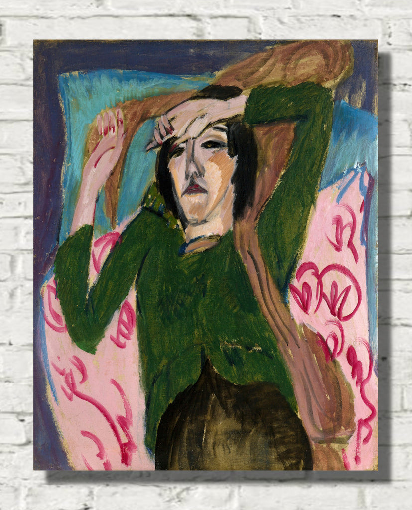 Woman in a Green Jacket (1913) by Ernst Ludwig Kirchner