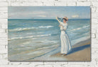 Michael Ancher Print, Woman on a beach