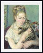 Renoir Print, Woman with a Cat (c. 1875)