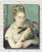 Renoir Print, Woman with a Cat (c. 1875)