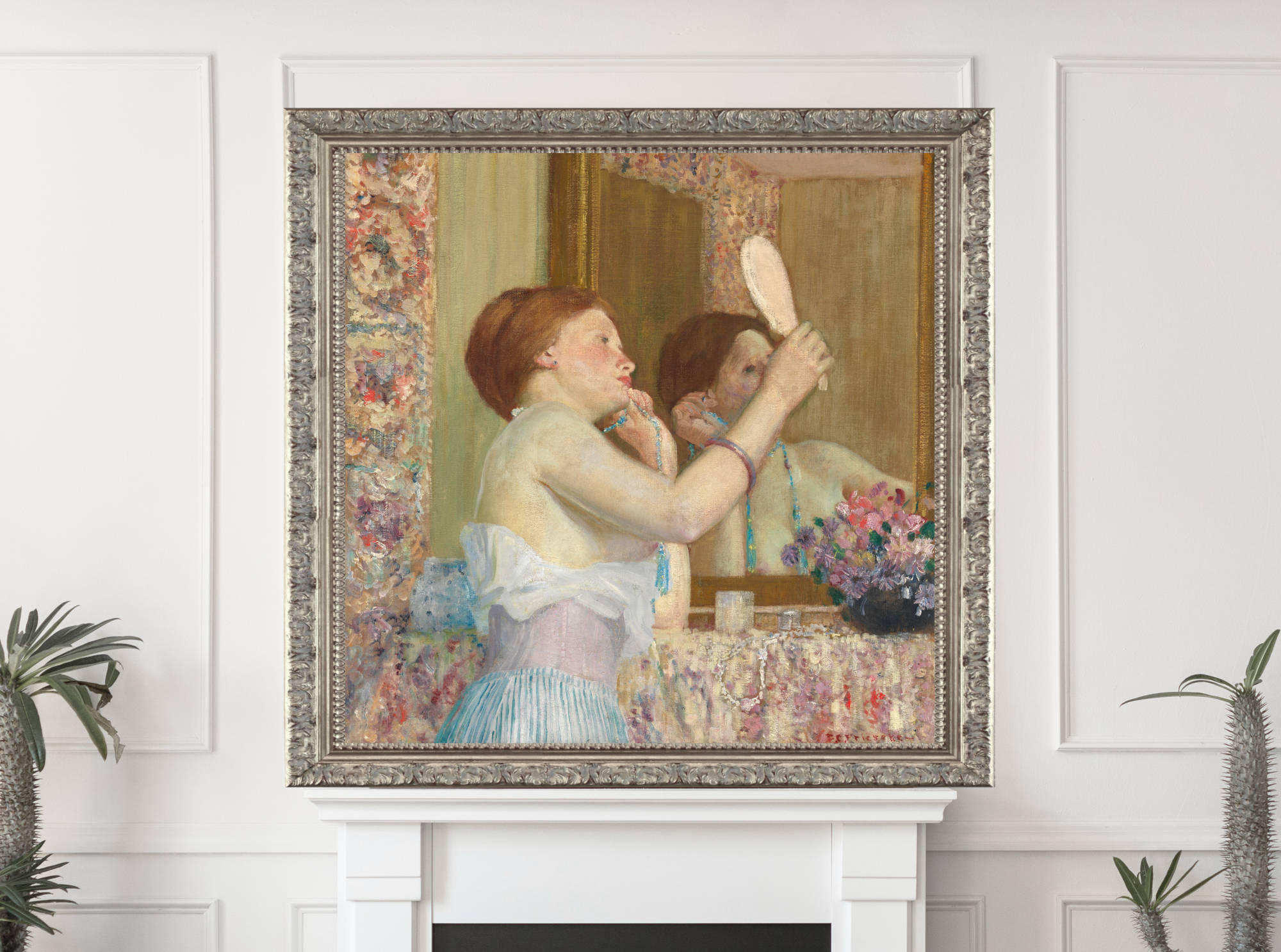 Frederick Carl Frieseke Prints, Woman with a Mirror (1911) From GalleryThane