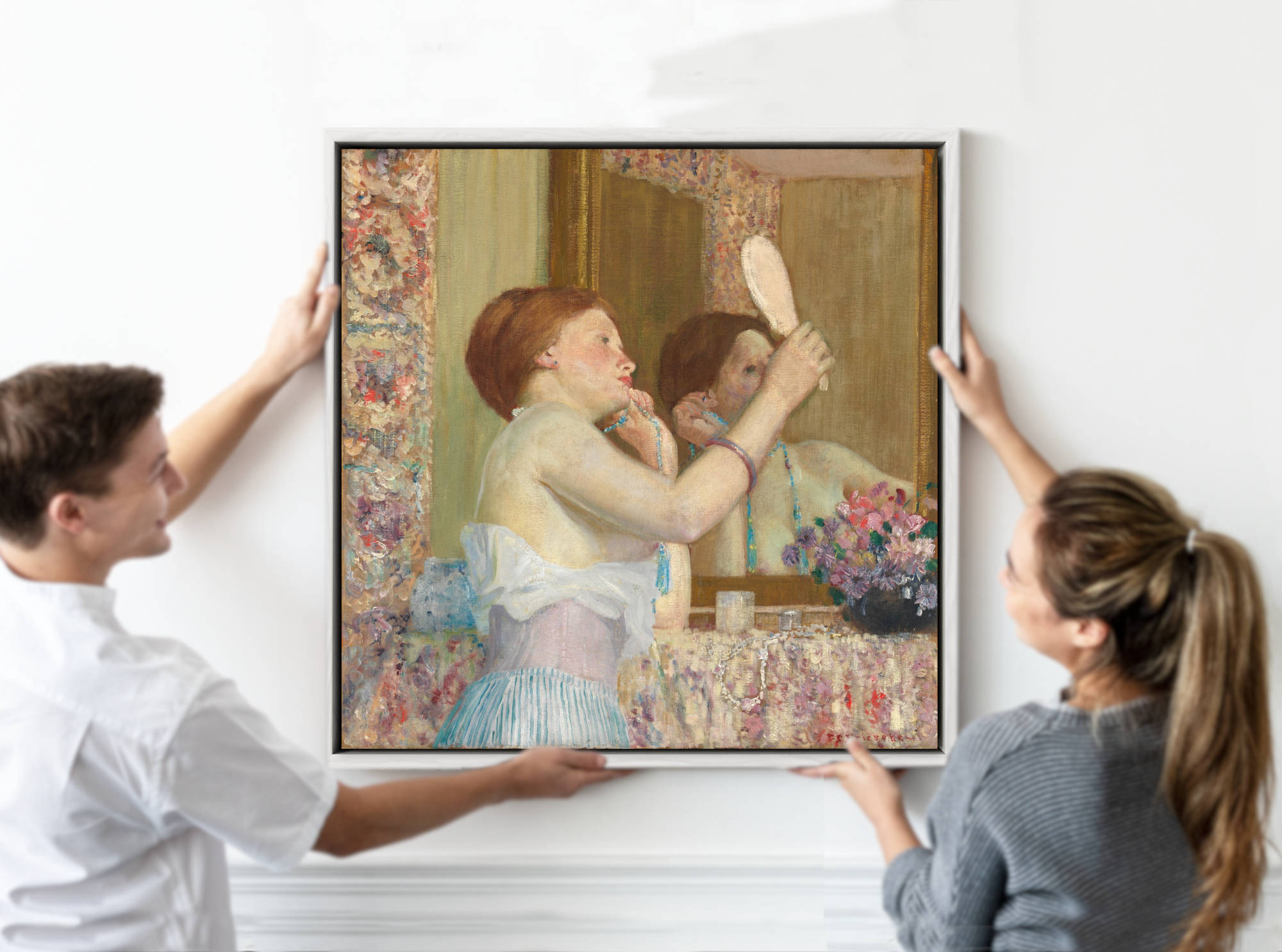 Frederick Carl Frieseke Prints, Woman with a Mirror (1911) From GalleryThane