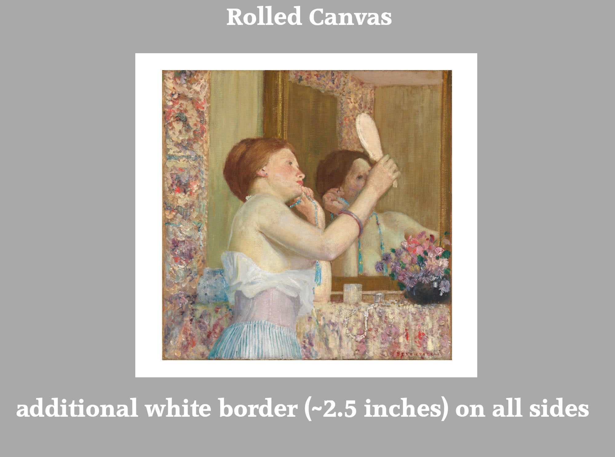 Frederick Carl Frieseke Prints, Woman with a Mirror (1911) From GalleryThane