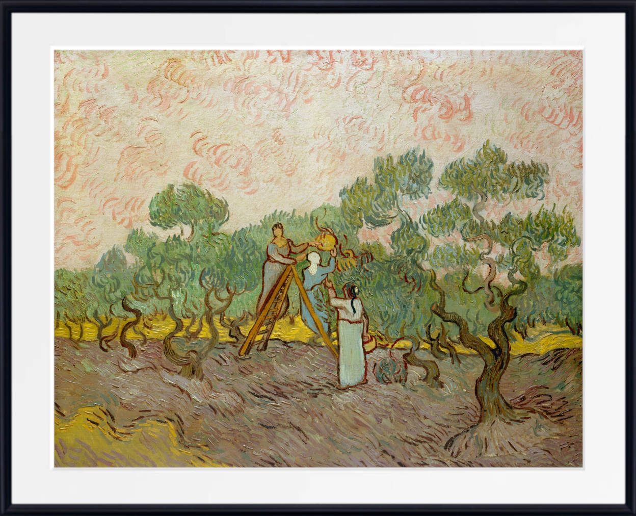 Vincent van Gogh Print, Women Picking Olives (1889)