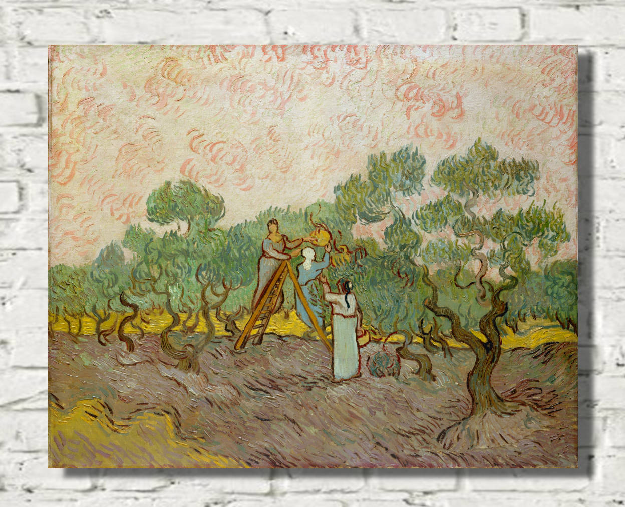 Vincent van Gogh Print, Women Picking Olives (1889)