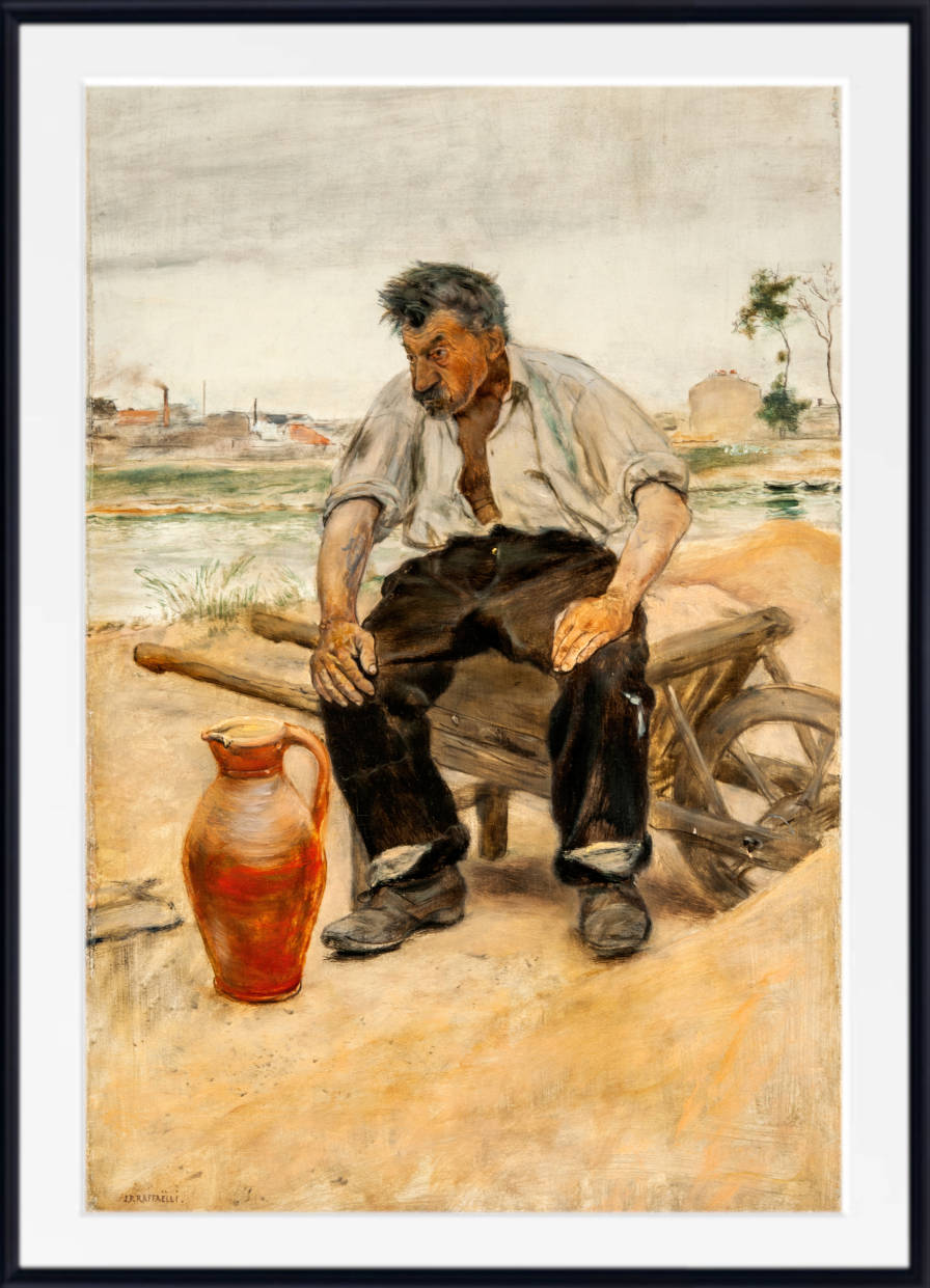 Jean-François Raffaëlli Print, Workman (circa 1888)