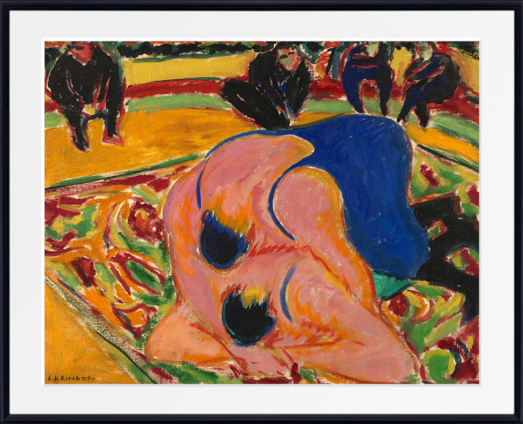 Wrestlers in a Circus (1909) by Ernst Ludwig Kirchner