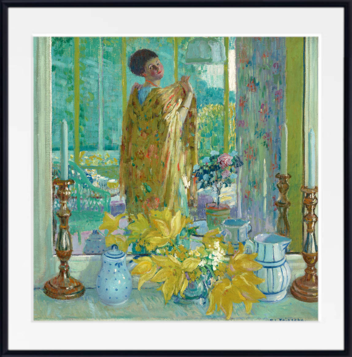 Frederick Carl Frieseke Prints, Yellow Tulips (c1912) from GalleryThane