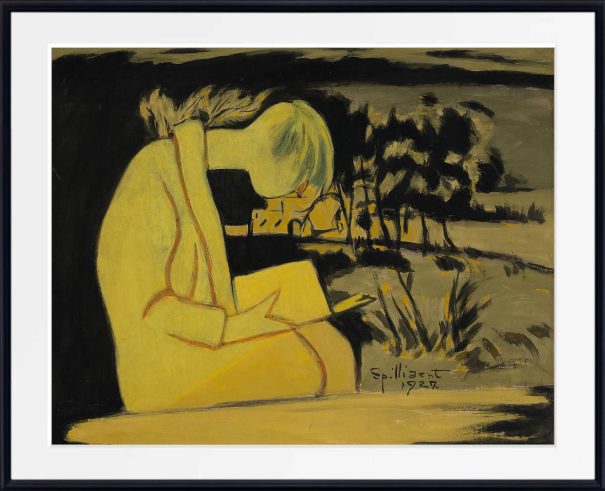 Léon Spilliaert Print, Young Girl in Yellow, Reading (1927