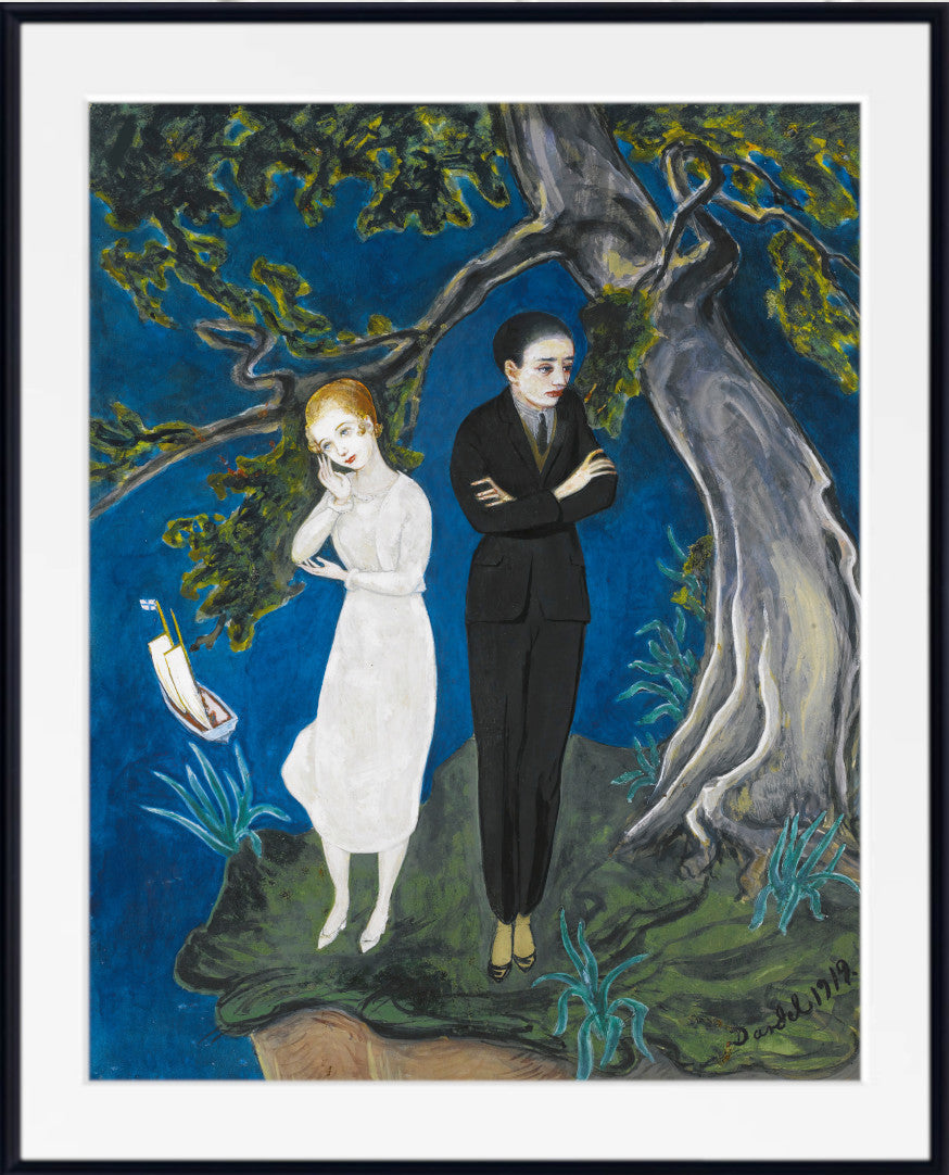 Young Man In Black, Girl In White (1919), Nils Dardel