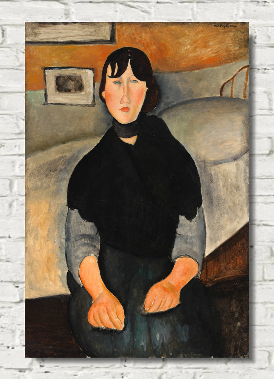 Amedeo Modigliani Wall Art Print : Young Woman of the People (1918)