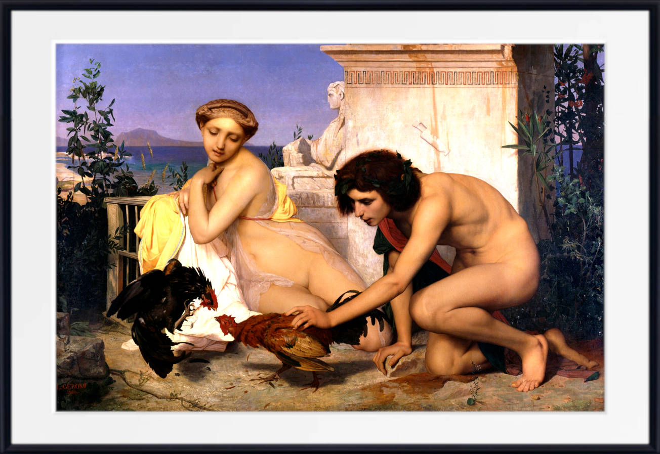 Jean-Léon Gérôme Print : Young Greeks Attending a Cock Fight