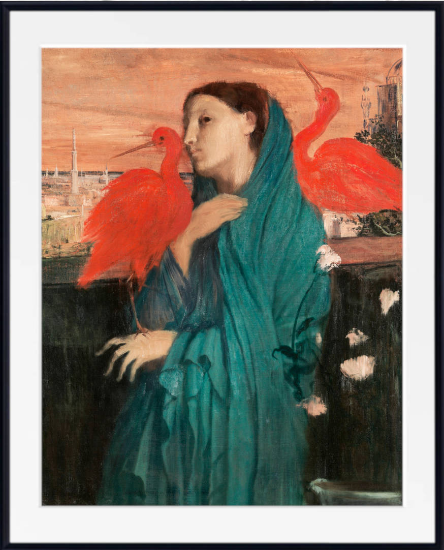 Edgar Degas, Fine Art Print : Young Woman with Ibis