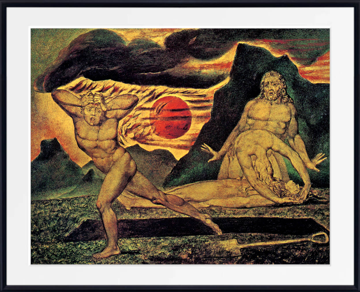 William Blake Fine Art Print, Abel Found by Adam