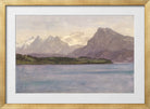 Albert Bierstadt Print, Alaskan Coast Range (ca. 1889) in a gold frame