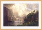 Albert Bierstadt Print, Albert Bierstadt - Among the Sierra Nevada, California in an oak frame