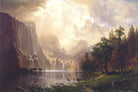 Albert Bierstadt Print, Albert Bierstadt - Among the Sierra Nevada, California as an unframed print