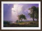 Albert Bierstadt Print, Albert Bierstadt - California Spring - Google Art Project in a brown frame