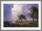 Albert Bierstadt Print, Albert Bierstadt - California Spring - Google Art Project in a light grey frame