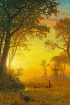 Albert Bierstadt Print, Albert Bierstadt - Light in the Forest as an unframed print