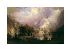 Albert Bierstadt Print, Albert Bierstadt - Rocky Mountain Landscape - Google Art Project with a white border for rolled canvas