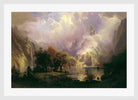 Albert Bierstadt Print, Albert Bierstadt - Rocky Mountain Landscape - Google Art Project in a white frame
