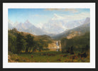 Albert Bierstadt Print, Albert Bierstadt - The Rocky Mountains, Lander's Peak in a black frame