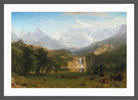 Albert Bierstadt Print, Albert Bierstadt - The Rocky Mountains, Lander's Peak in a dark grey frame