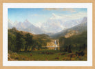 Albert Bierstadt Print, Albert Bierstadt - The Rocky Mountains, Lander's Peak in an oak frame