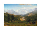 Albert Bierstadt Print, Albert Bierstadt - The Rocky Mountains, Lander's Peak with a white border for rolled canvas