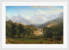 Albert Bierstadt Print, Albert Bierstadt - The Rocky Mountains, Lander's Peak in a white frame