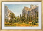Albert Bierstadt Print, Bridal Veil Falls, Yosemite Valley, California (1871-1873) in a gold frame