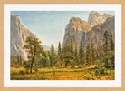 Albert Bierstadt Print, Bridal Veil Falls, Yosemite Valley, California (1871-1873) in an oak frame