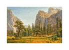Albert Bierstadt Print, Bridal Veil Falls, Yosemite Valley, California (1871-1873) with a white border for rolled canvas